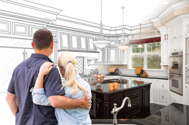 Custom kitchen cabinets installed in a Edgewater home